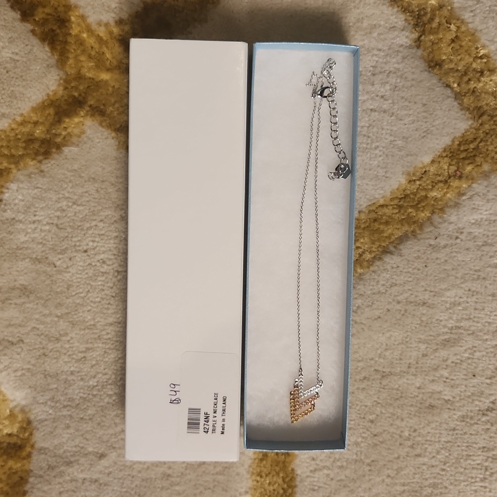 Touchstone Crystal Triple V Necklace
